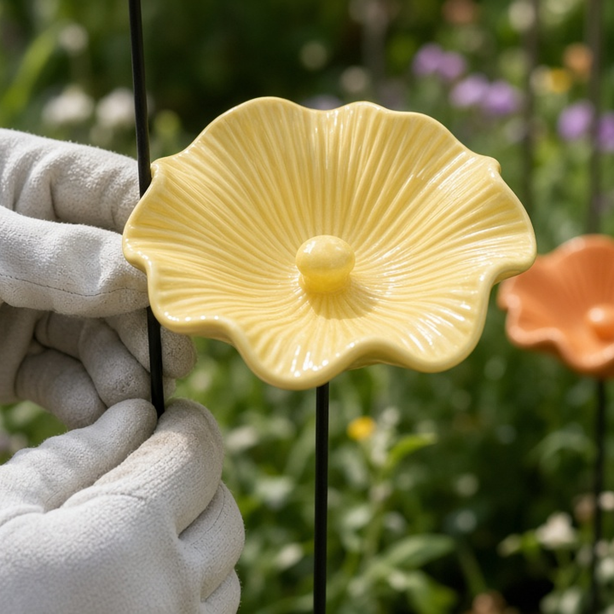 Hands holding a yellow bowl
