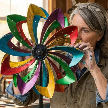 Solar Flower Wind Spinner