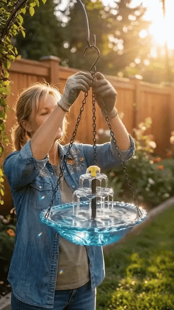 Solar Bird Fountain