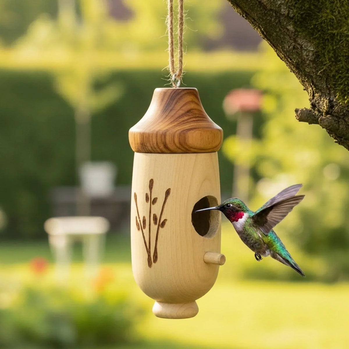 Handmade Hummingbird House