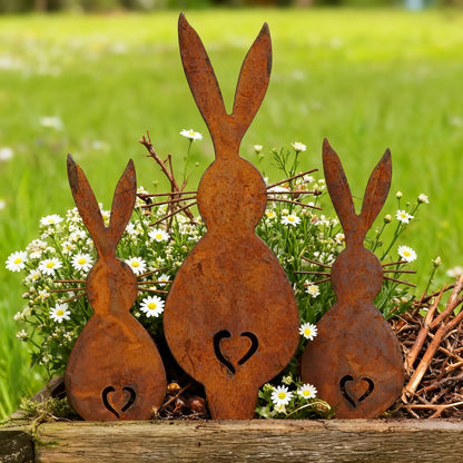 Handcrafted Garden Bunnies